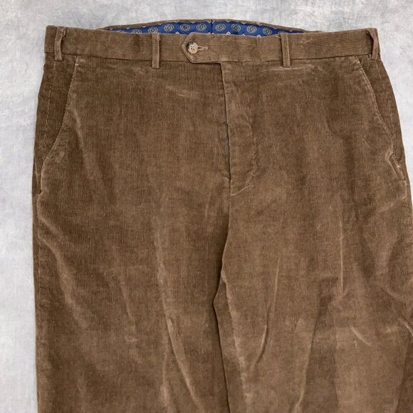 Lauren Ralph Lauren Pants Mens 36W x 30L Brown Corduroy Cotton Stretch 90s‎ VTG - Picture 2 of 12